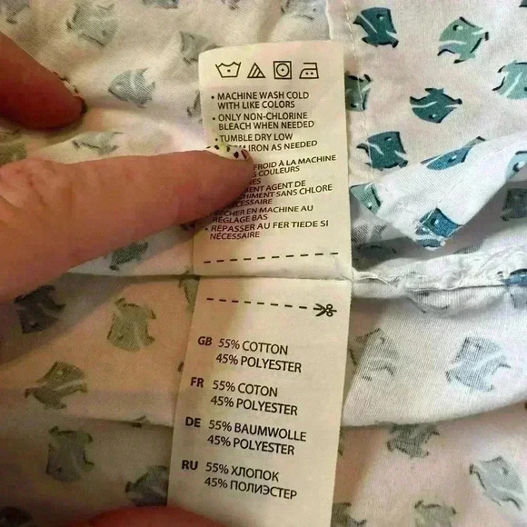 HB Mens Size 1XLT Cotton Polyester Button Down Short Sleeve Shirt - Picture 6 of 8